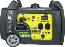 CHAMPION גנרטור מושתק עם הנעת בנזין וגז עוצמתי Champion 73001I-DF 3200W/3500W