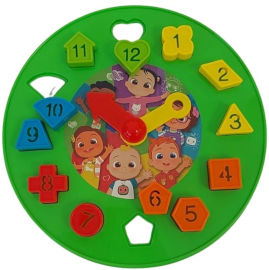 CoCoMelon שעון התאם צורה קוקומלון ללימוד צורות ומספרים לפעוטות מגילאי 3 ומעלה