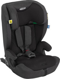 Graco בוסטר רצועות 2ב1 כולל איזופיקס לרכב בתקינה חדשה דגם Energi i-Size R129 צבע הבוסטר midnight-black-שחור