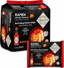 TABASCO אטריות ראמן TABASCO® – עוף חריף במיוחד (2X Spicy) | מארז 5 יחידות