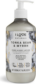 I love קרם גוף וידיים Naturals Hand & Body Lotion Tonka Bean & Myrrh I LOVE