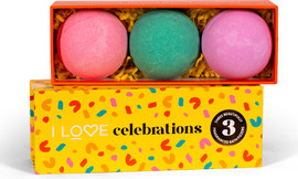 I love פצצת אמבטיה Celebrations Bath Fizzers
