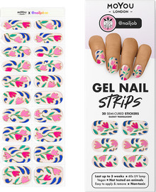 Moyou רצועות ג'ל ציפורניים צבעוניות בצבע Nail Job 01