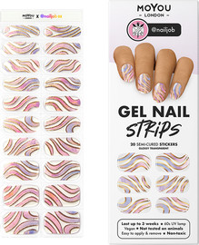 Moyou רצועות ג'ל ציפורניים צבעוניות בצבע Nail Job 03