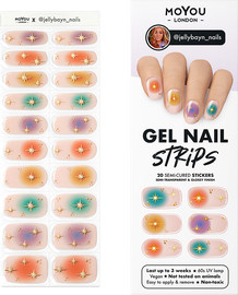 Moyou רצועות ג'ל ציפורניים צבעוניות בצבע jellybayn_nails