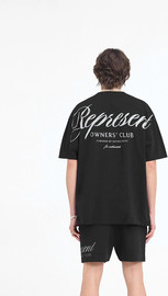 Represent חולצת טישירט קצרה רפרזנט Owners Club Script גברים - רפרזנט - Black