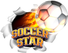 King Decor מדבקת קיר כדורגל SOCCER STAR לחדרי ילדים