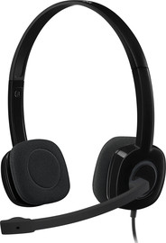 LOGITECH אוזניות סטריאו Logitech H151 בצבע שחור