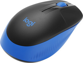 LOGITECH עכבר אלחוטי בצבע כחול Logitech M190