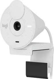 LOGITECH מצלמת רשת Logitech Brio 300 Full HD 1080p - צבע Off-White - חיבור USB-C ותריס פרטיות