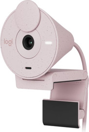 LOGITECH מצלמת רשת Logitech Brio 300 Full HD 1080p - צבע ורוד - חיבור USB-C ותריס פרטיות