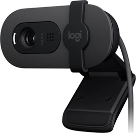LOGITECH מצלמת רשת Logitech Brio 100 Full HD 1080p - צבע Graphite - כולל מיקרופון ותריס פרטיות