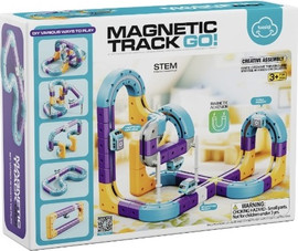 סימפלי ביבו מסלול רכבת מגנטי Magnetic Track Go – ערכת STEM להרכבה עצמית 87 חלקים