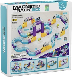 סימפלי ביבו מסלול רכבת מגנטי Magnetic Track Go – ערכת STEM להרכבה עצמית 115 חלקים