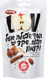 LOV חטיף שיבולת שועל תפוח שקדים קינמון