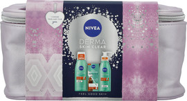 NIVEA DERMA SKIN CLEAR סט טונר + ג'ל לניקוי הפנים + סרום לאיזון העור