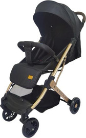 Easy baby טיולון PILOT XL -  צבע:ריפוד שחור מרכב רוזגולד
