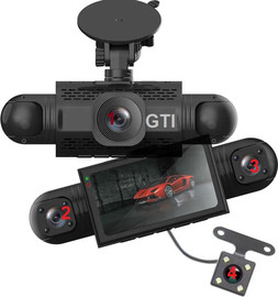 Gti מצלמת דרך חכמה לרכב 360 עם 4 עדשות לכיסוי מלא כולל צילום בחניה והקלטה בתנועה