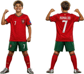 אלופות חליפת כדורגל לילדים נבחרת פורטוגל Ronaldo #7 – סט חולצה ומכנס