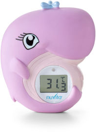 NUVITA מדחום אמבט וחדר לוויתן ורוד