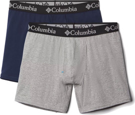 Columbia שני תחתונים לגברים COL POLY STRETCH 2PK gry/c_nvy