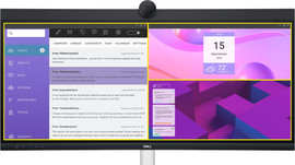 Dell מסך מחשב קעור לשיחות ועידה ''Dell P3424WEB LED WQHD IPS 34