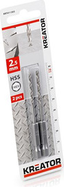 Varo זוג מקדחי HEX אימפקט מתכת  KRT011303 2HSS  2.5x78
