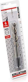 Varo זוג מקדחי HEX אימפקט מתכת  KRT011307 2HSS  6.0x114