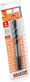 Varo זוג מקדחי HEX אימפקט 6.0x120 אבן/בטון/קרמיקה/אריח KRT011403