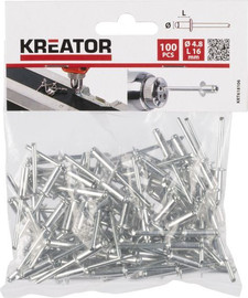 KREATOR ניטים מארז 100 יח'  KRT618106  4.8x16