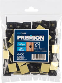 Premion חבקים 100 יחידות שחורים 19x19 מ"מ  PREP00026
