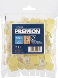 Premion חבקים 100 יחידות לבנים 19x19 מ"מ  PREP00033