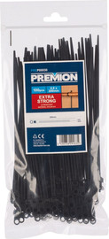 Premion חבקים שחורים עם חור תליה 100 יח'  4.8x200 מ"מ  PREP00030