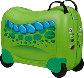 Samsonite מזוודת רכיבה לילדים Dream Rider Ride-On מבית Samsonite דגם Dinosaur ירוק
