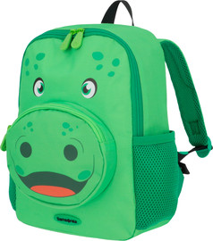 Samsonite תיק גן לילדים בעיצוב דינוזאור איכותי דגם Dream Rider Dinosaur  מבית המותג העולמי Samsonite ירוק