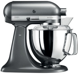 KitchenAid מיקסר מקצועי 2 קערות KitchenAid קיטשן אייד Artisan 5KSM175EMS פנינה כסופה