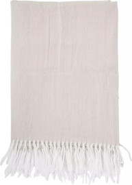 Tiseco שמיכה Amalia 150x200 cm + fringes, taupe