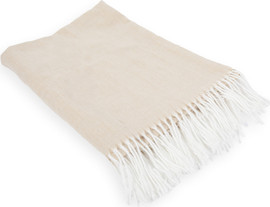 Tiseco שמיכה Amalia 150x200 cm + fringes, sand