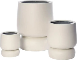 B-DECOR סט שלושה בתי עציצים 27X30 CRER DECO 55X55X68 39X39X46