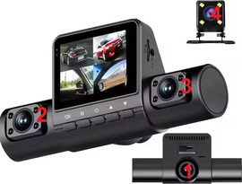 Gti מצלמת דרך EYE PRO לרכב 360 עם 4 עדשות לכיסוי מלא כולל צילום בחניה והקלטה בתנועה