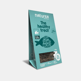 Naturea חטיף חצי לח נטוראה לחתול בטעם דגים 100 גרם