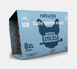 Naturea חטיף דנטלי נטוראה לכלב XL בטעם עוף - 8 יחידות במארז