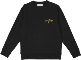 Sanjo סווטשירט יוניסקס Serif Embroidery Sweatshirt Black
