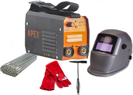 APEX רתכת אלקטרונית 180A + סט כלים לריתוך
