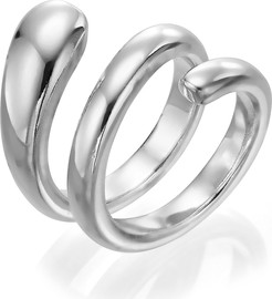 Le Bijou Bold Spiral טבעת רודיום