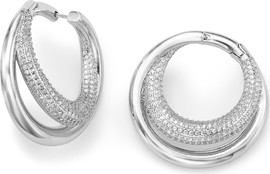 Le Bijou Serena Hoops עגילים רודיום
