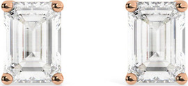 Le Bijou Emerald stud עגילים רוזגולד 0.5ק
