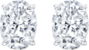 Le Bijou Oval stud עגילים רודיום 0.5ק