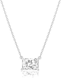 Le Bijou Emerald Solitaire שרשרת רודיום 3ק