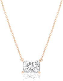 Le Bijou Emerald Solitaire שרשרת רוזגולד 3ק